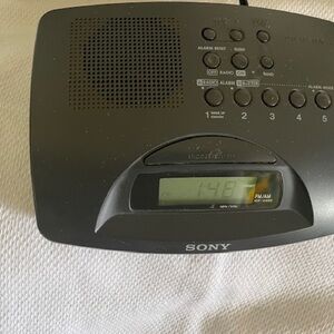 Sony Black Am/Fm Radio with Alarm Clock